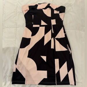 Strapless Geometric Dress